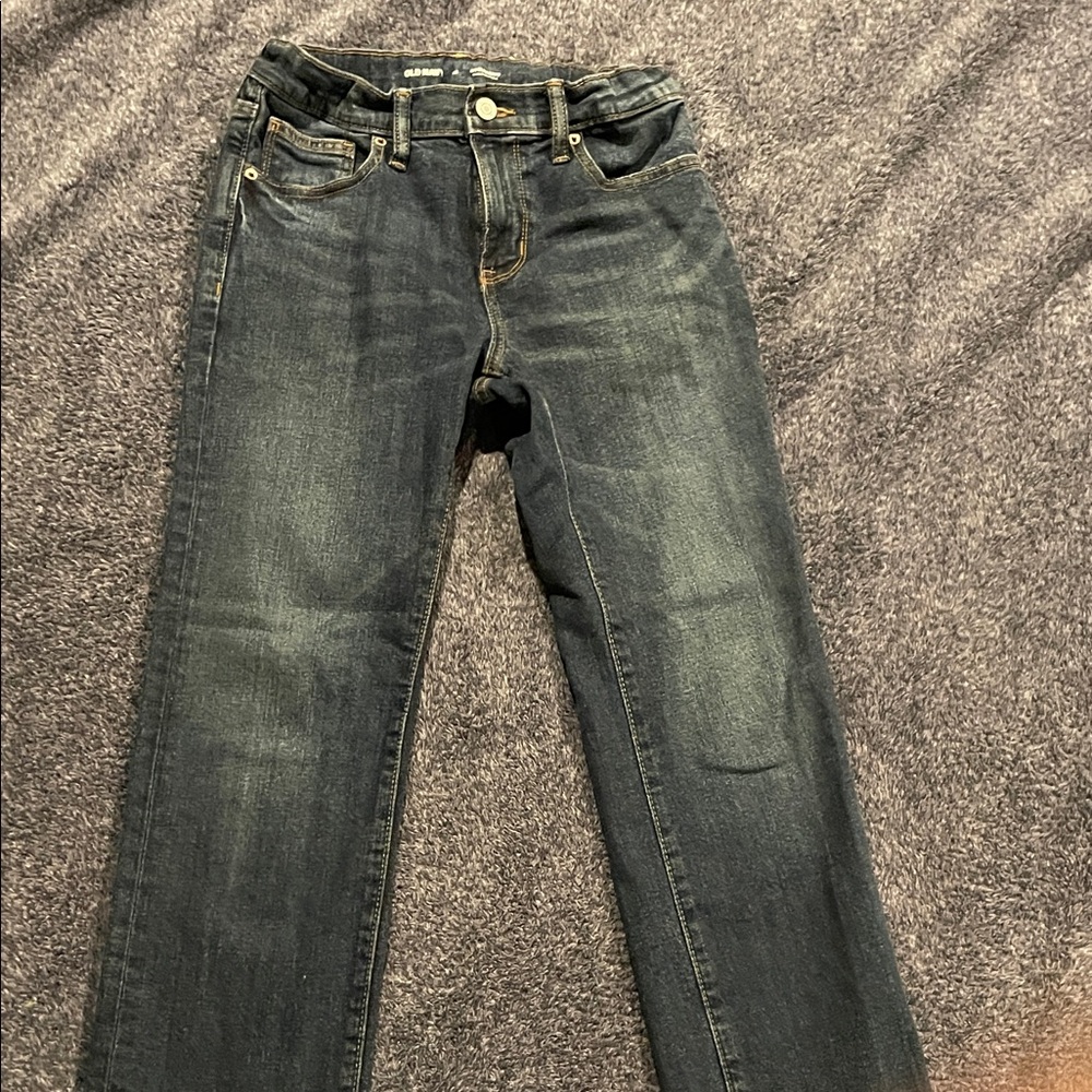 Old Navy Straight Built-In Flex Jeans - Dark Blue